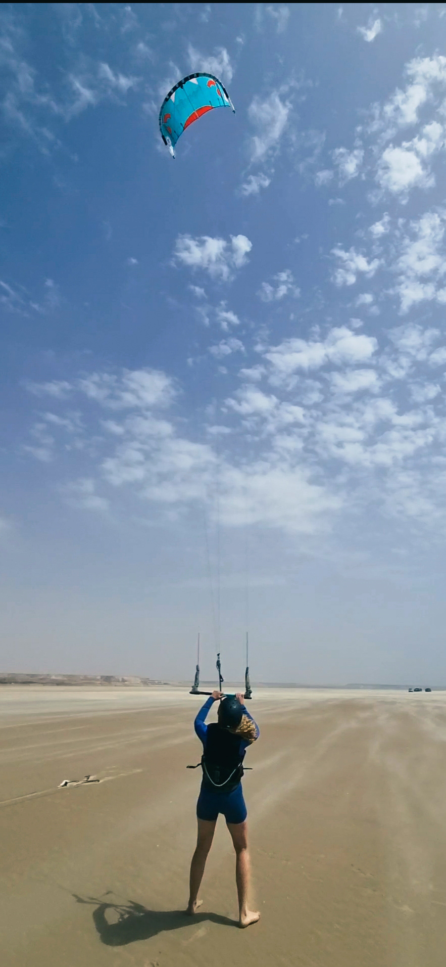 Kitesurfing action Dakhla