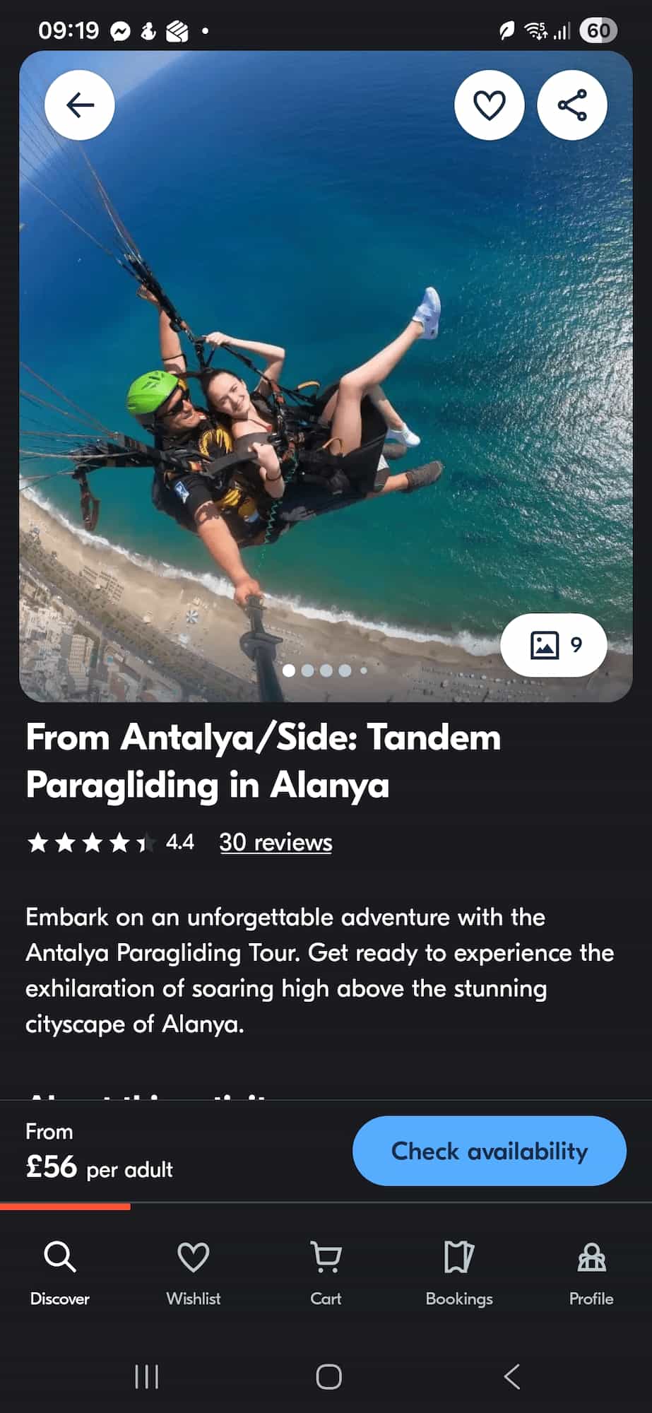 Find paragliding på GetYourGuide